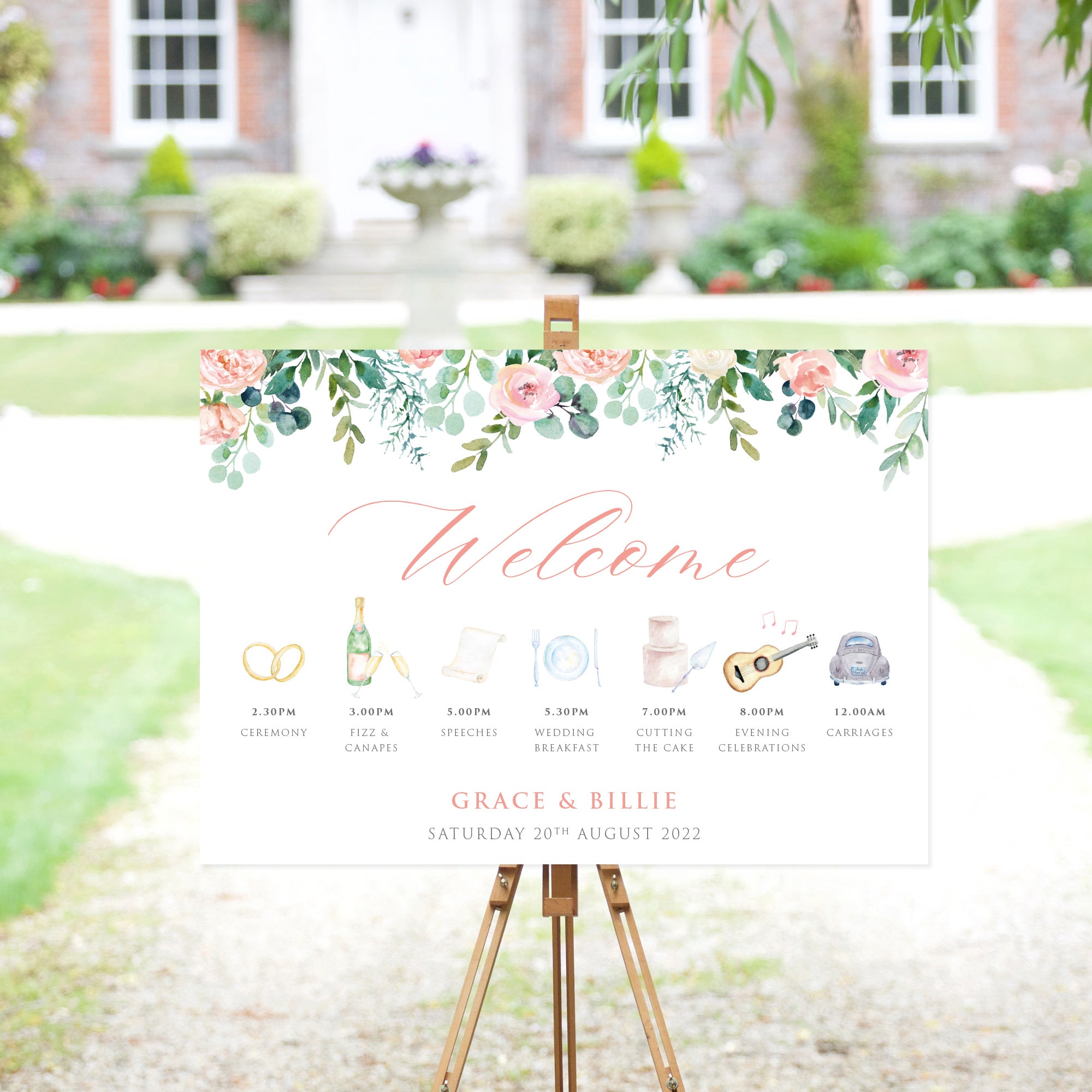 Splendid Sign Watercolour Roses & Eucalyptus | Order of the Day – Splendid Swan