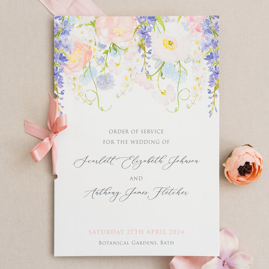 Whimsical Order Of Service Booklet