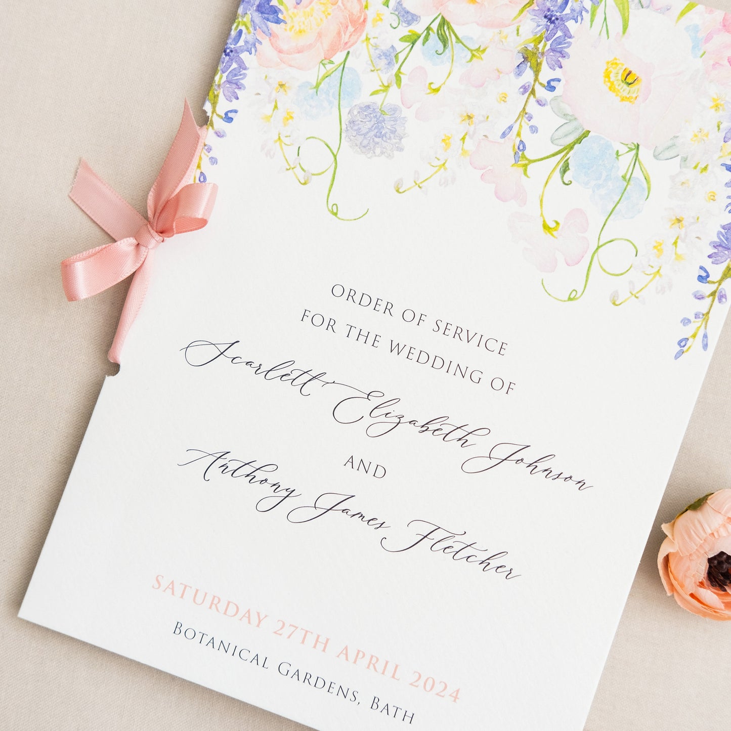 Whimsical Order Of Service Booklet