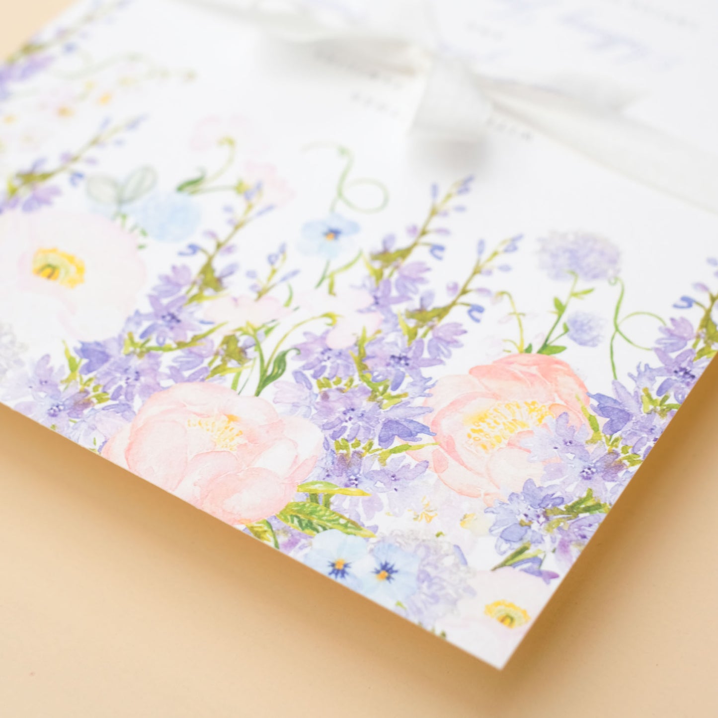 wisteria wedding invitations with ribbon