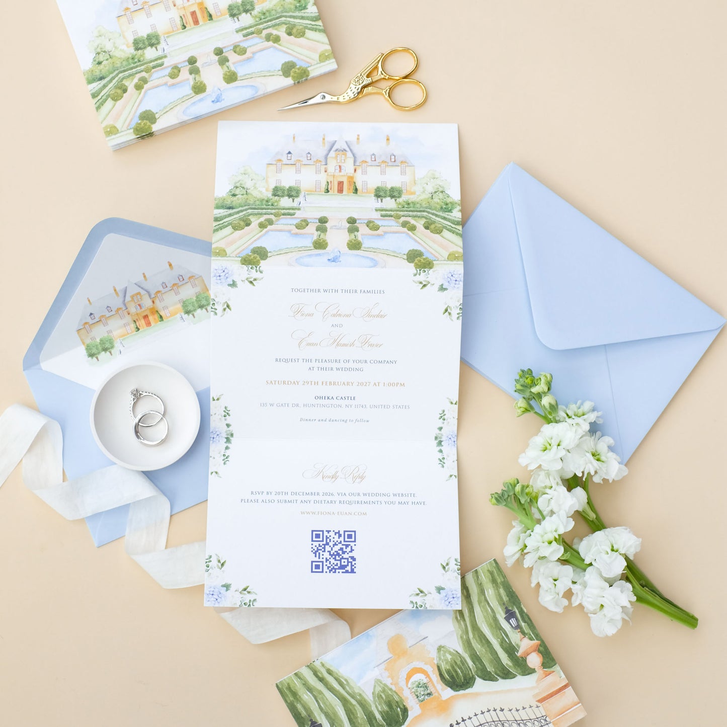 Culzean Castle Concertina Wedding Invitations (Copy)