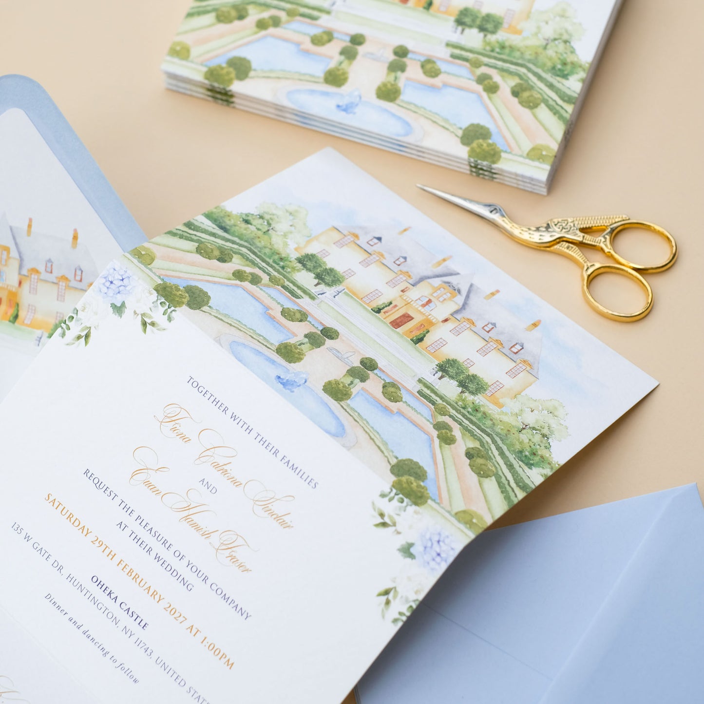 Culzean Castle Concertina Wedding Invitations (Copy)