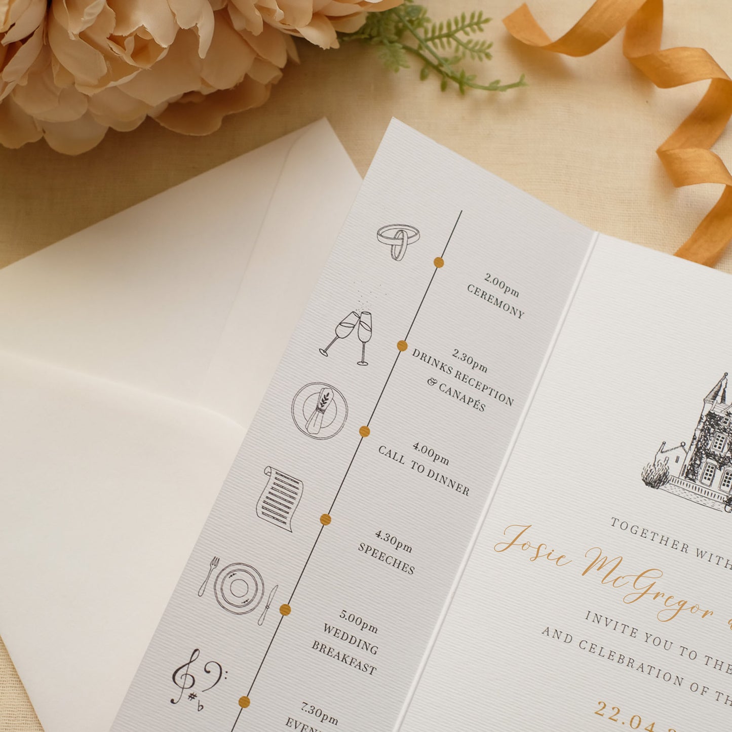 Wedding Invitation With Wedding Details